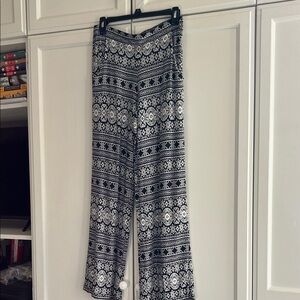Iz Byer Monochrome Geometric Wide Leg Pants